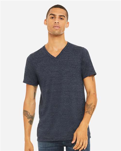 Unisex Textured Jersey V-Neck Tee