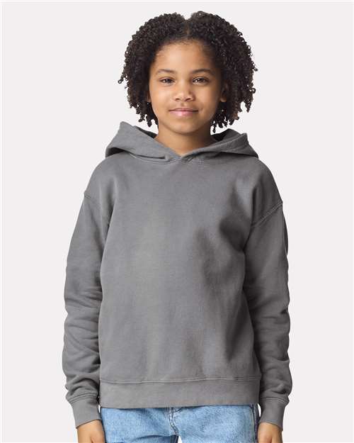 Youth Garment-Dyed Lightweight Fleece Hooded Sweatshirt