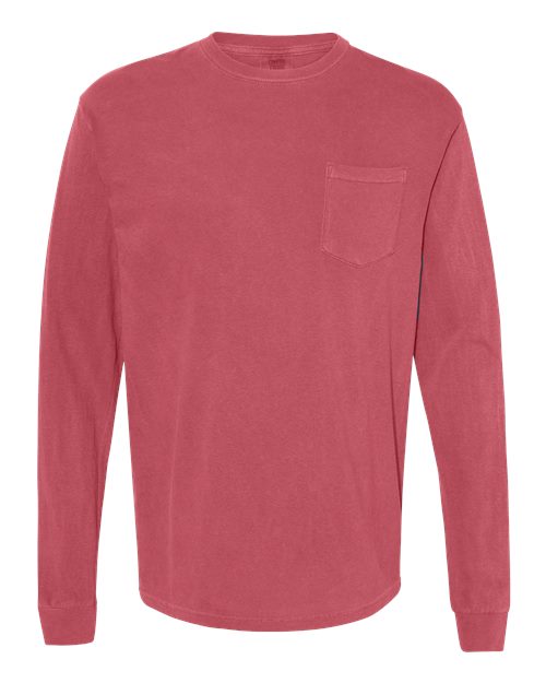 Unisex Garment-Dyed Heavyweight Long Sleeve Pocket T-Shirt