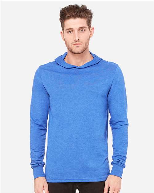 Unisex Jersey Hooded Long Sleeve Tee