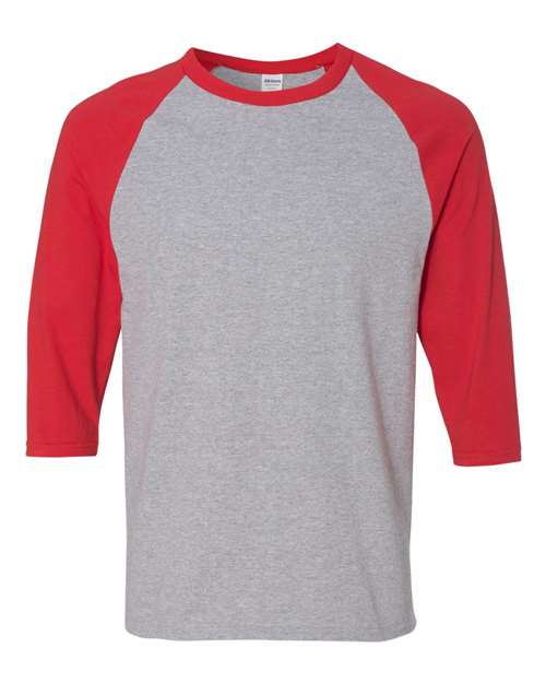 Unisex Heavy Cotton™ Raglan Three-Quarter Sleeve T-Shirt