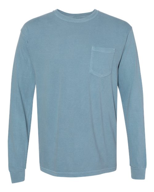 Unisex Garment-Dyed Heavyweight Long Sleeve Pocket T-Shirt