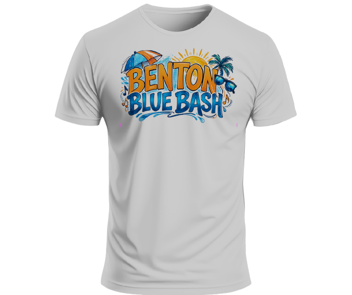 Benton Blue Bash Adult T-Shirt (Full Front Image)