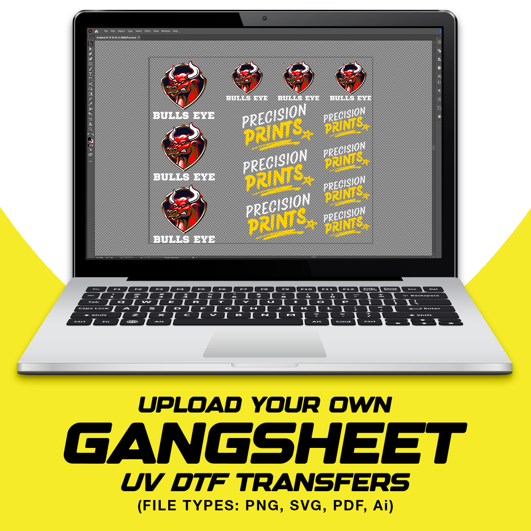 UV DTF Transfers - Upload Gang Sheet