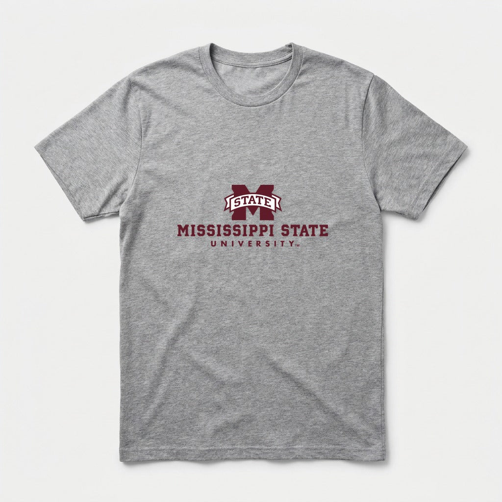 Mississippi State stacked tee — Grey