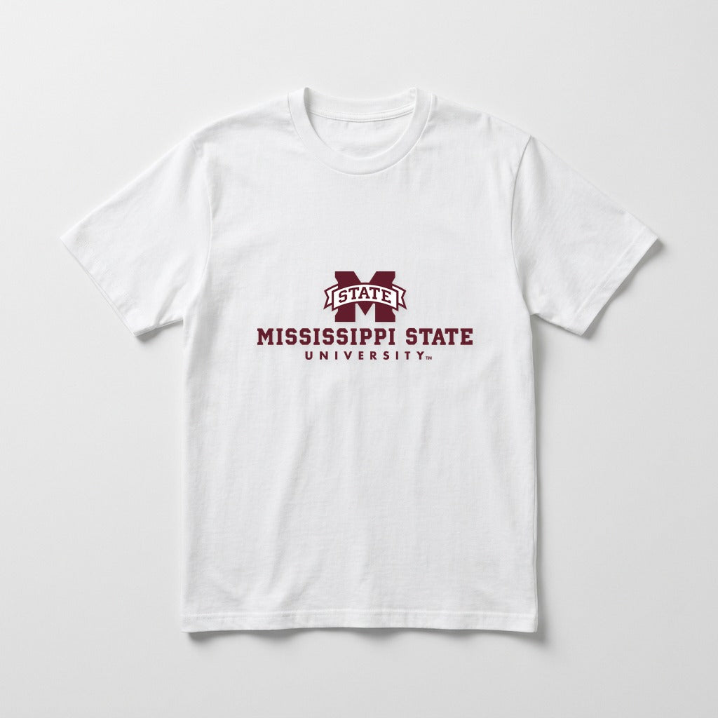 Mississippi State stacked tee — White