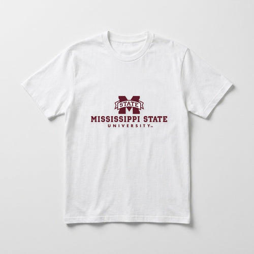 Mississippi State stacked tee — White