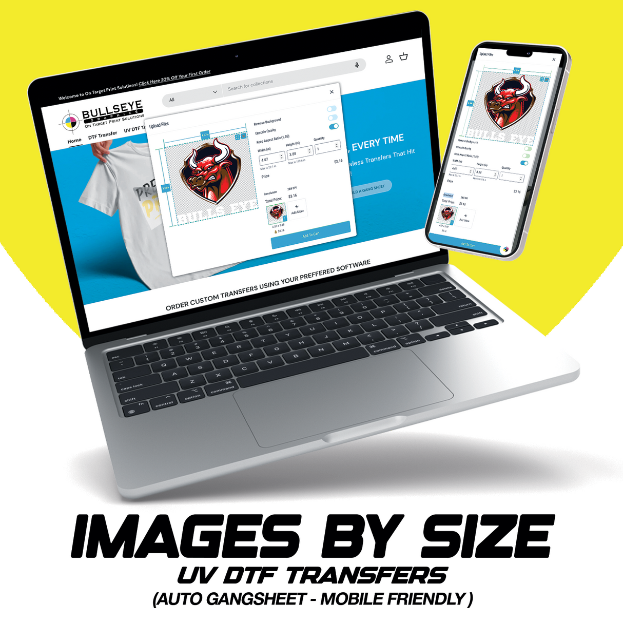 UV DTF Transfers - Transfers by Size