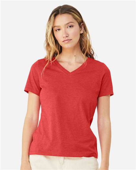 Women's Relaxed Heather CVC V-Neck Tee