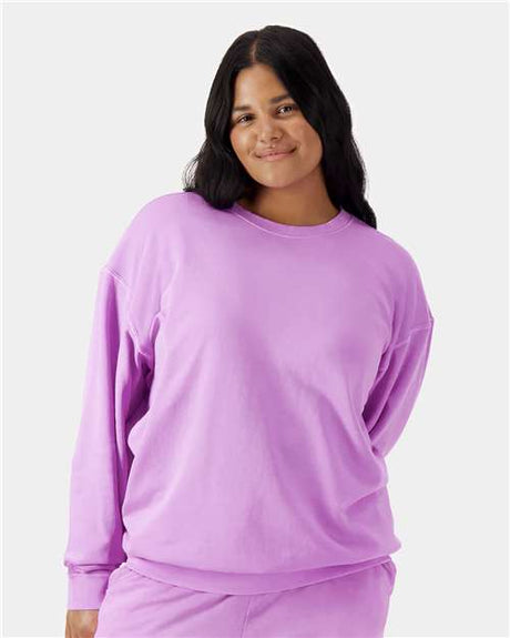 Unisex Garment-Dyed Lightweight Fleece Crewneck Sweatshirt