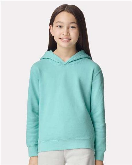 Youth Garment-Dyed Lightweight Fleece Hooded Sweatshirt