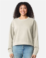 Women's Garment-Dyed Mid-Length Crewneck Sweatshirt