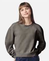 Women's Garment-Dyed Mid-Length Crewneck Sweatshirt