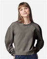 Women's Garment-Dyed Mid-Length Crewneck Sweatshirt