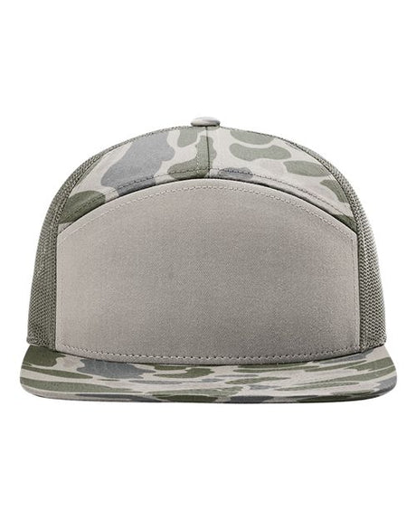 Printed Seven-Panel Trucker Cap