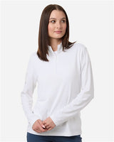 Women's Textured Stripe Quarter-Zip Pullover