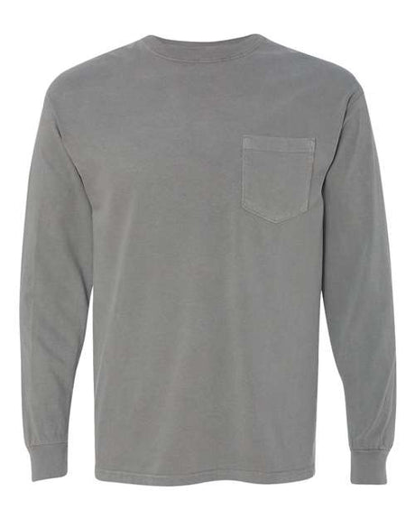 Unisex Garment-Dyed Heavyweight Long Sleeve Pocket T-Shirt