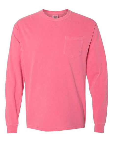 Unisex Garment-Dyed Heavyweight Long Sleeve Pocket T-Shirt