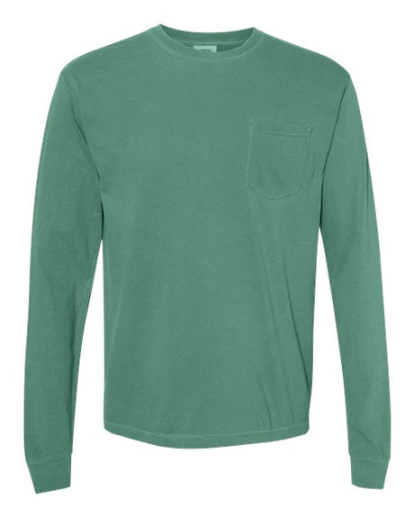 Unisex Garment-Dyed Heavyweight Long Sleeve Pocket T-Shirt