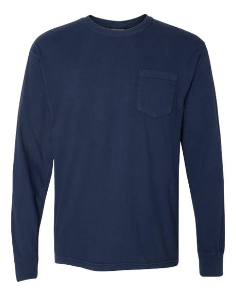 Unisex Garment-Dyed Heavyweight Long Sleeve Pocket T-Shirt
