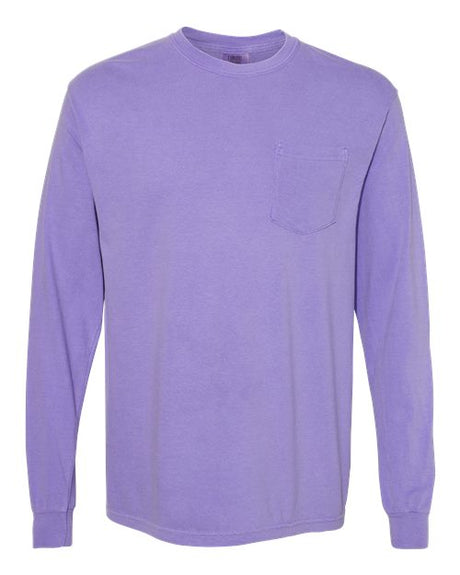 Unisex Garment-Dyed Heavyweight Long Sleeve Pocket T-Shirt