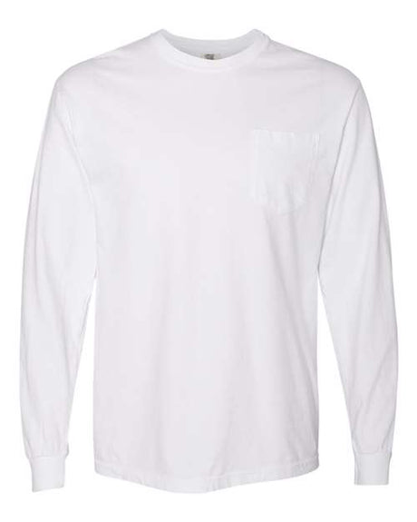 Unisex Garment-Dyed Heavyweight Long Sleeve Pocket T-Shirt