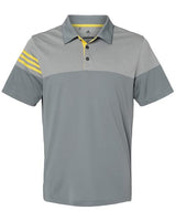 Men's Heathered 3-Stripes Colorblocked Polo