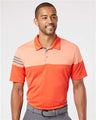 Men's Heathered 3-Stripes Colorblocked Polo