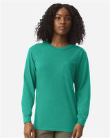 Unisex Garment-Dyed Heavyweight Long Sleeve Pocket T-Shirt