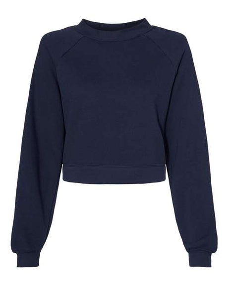 Women's Crop Raglan Fleece Crewneck Sweatshirt