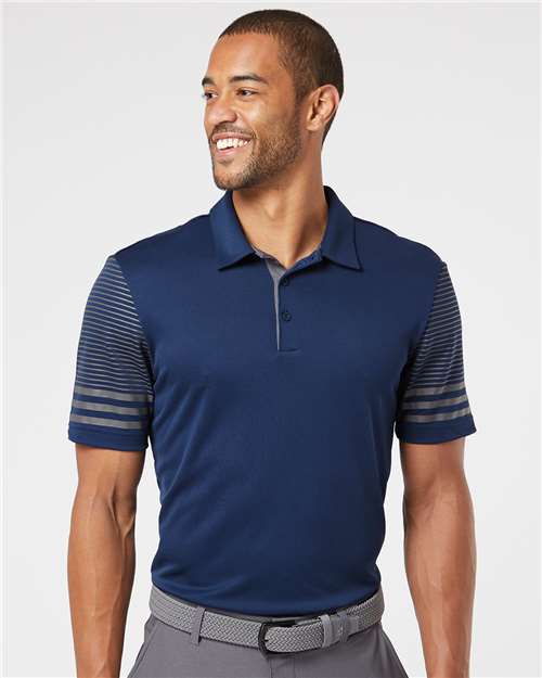 Men's Striped Sleeve Polo