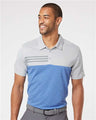 Men's Heathered Colorblocked 3-Stripes Polo