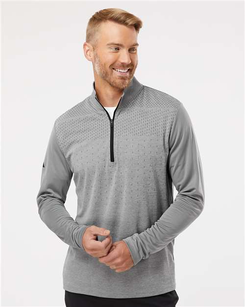 Men's Ultimate365 Heather Block Print Quarter-Zip Pullover