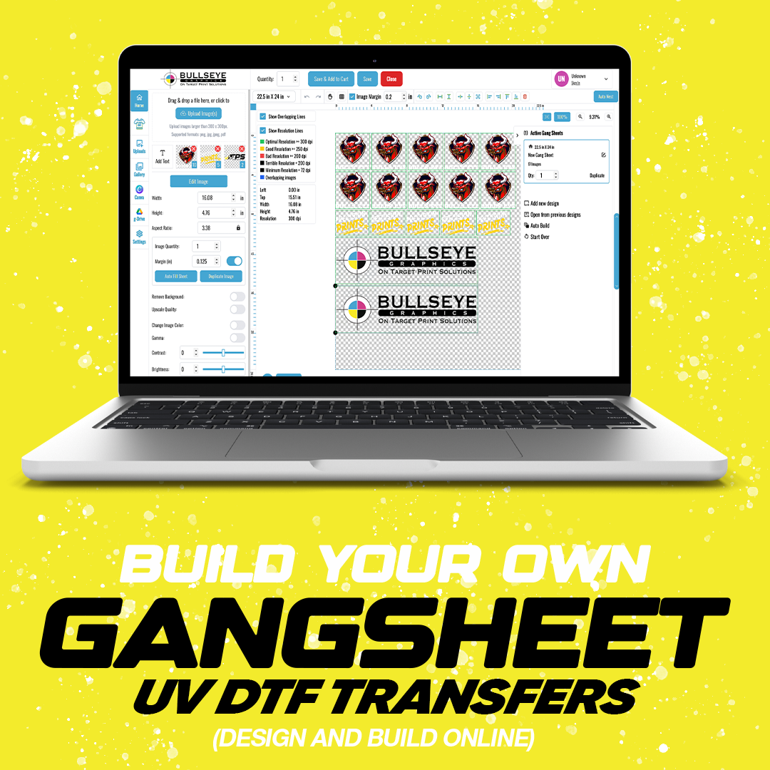 UV DTF Transfers - Build a Gang Sheet