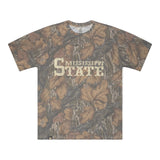 Mississippi State Mossy Oak Tee, cream print on Mossy Oak Fall Foliage