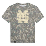 Mississippi State MS Logo Mossy Oak Tee, cream print on Mossy Oak Greenleaf