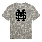Mississippi State MS Logo Mossy Oak Youth Tee, black print on Mossy Oak Bottomland