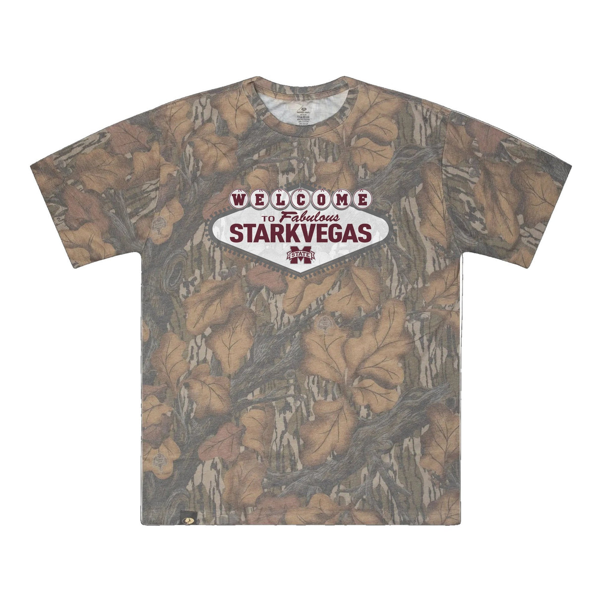 Welcome to StarkVegas Mossy Oak Tee, multicolor print on Mossy Oak Fall Foliage