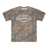 Welcome to StarkVegas Mossy Oak Tee, white print on Mossy Oak Fall Foliage