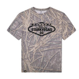Welcome to StarkVegas Mossy Oak Tee, black print on Mossy Oak Shadow Grass