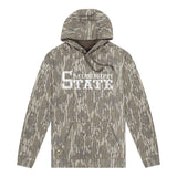 Mississippi State Mossy Oak Youth Hoodie, white print on Mossy Oak Bottomland