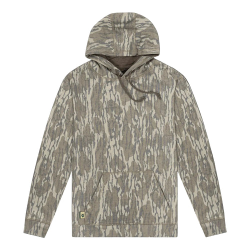 Mossy Oak Bottomland washed out tri-blend hoodie, blank