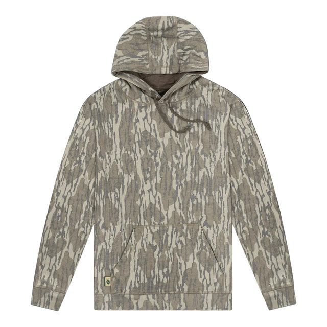Mossy Oak Bottomland washed out tri-blend hoodie, blank