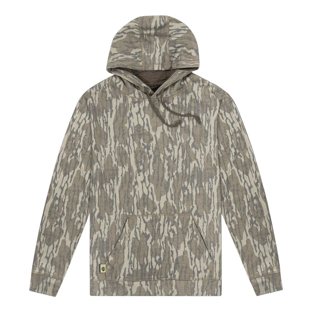 Mossy Oak Bottomland washed out tri-blend hoodie, blank