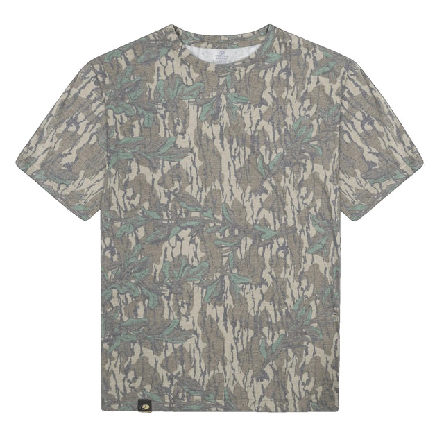 Mossy Oak Greenleaf washed out tri-blend tee, blank