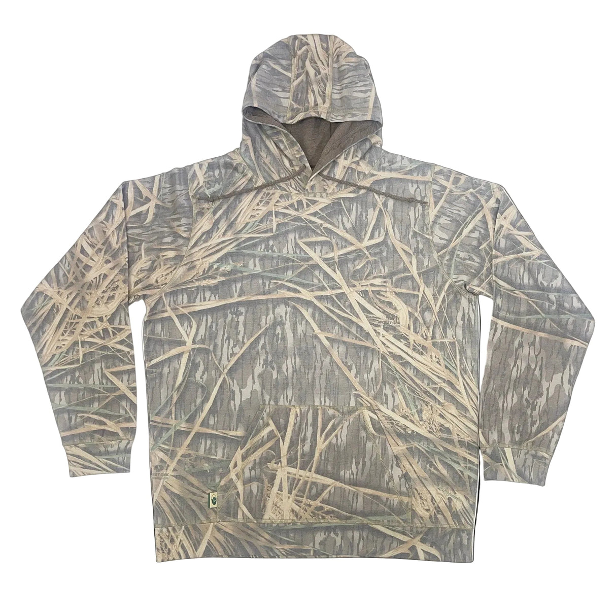 Mossy Oak Shadow Grass washed out tri-blend hoodie, blank