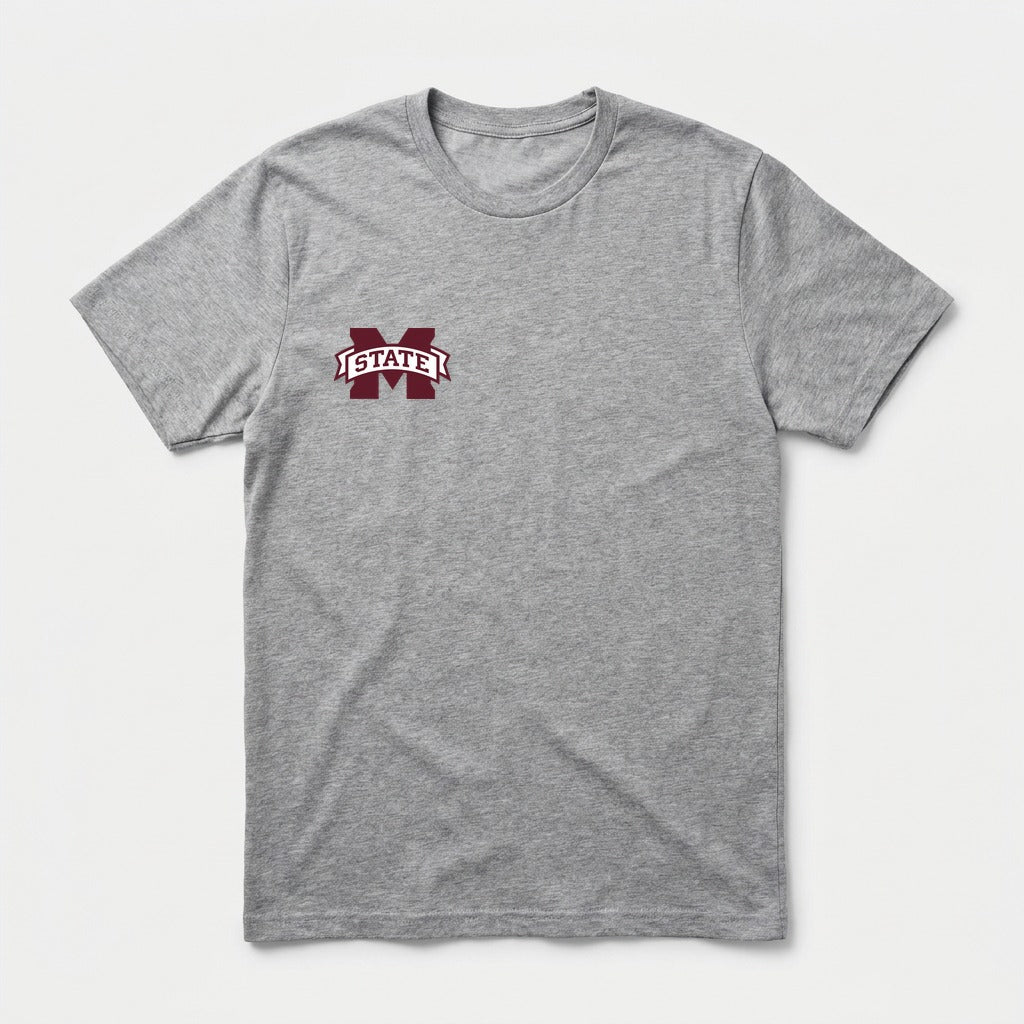 Mississippi State leftchest tee — Grey