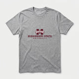 Mississippi State stacked tee — Grey