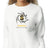 Starkville Swimming splash design on a white crewneck sweatshirt