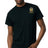 Starkville High swim left chest logo on a black cotton tee